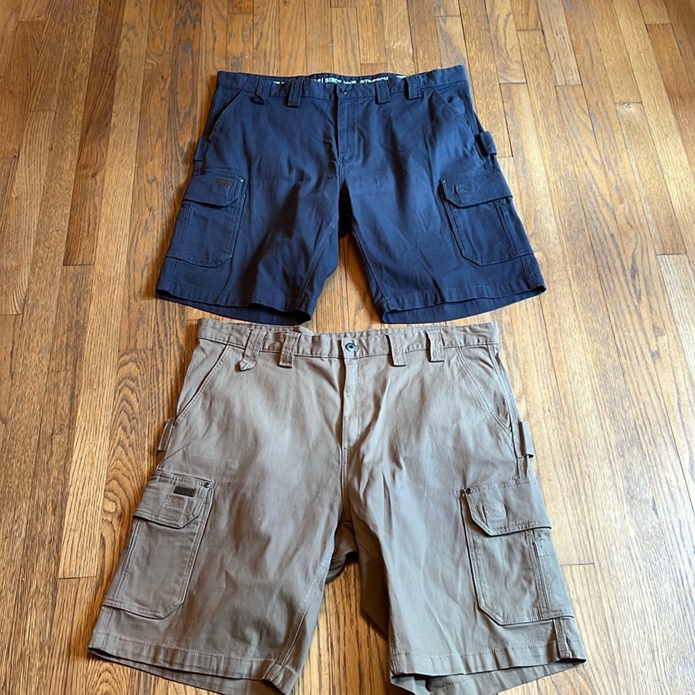 Smith's Workwear Men's Stretch Canvas Cargo  Short Size 40 NWOT Dark Grey/Khaki